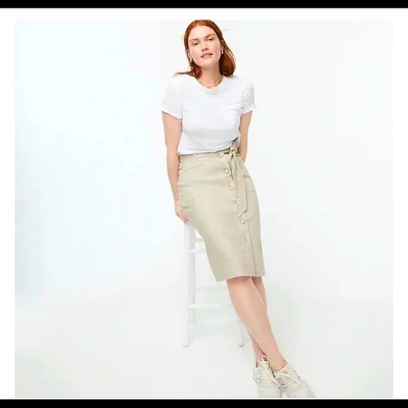 J Crew Linen Skirt Size 2 - Picture 2 of 3